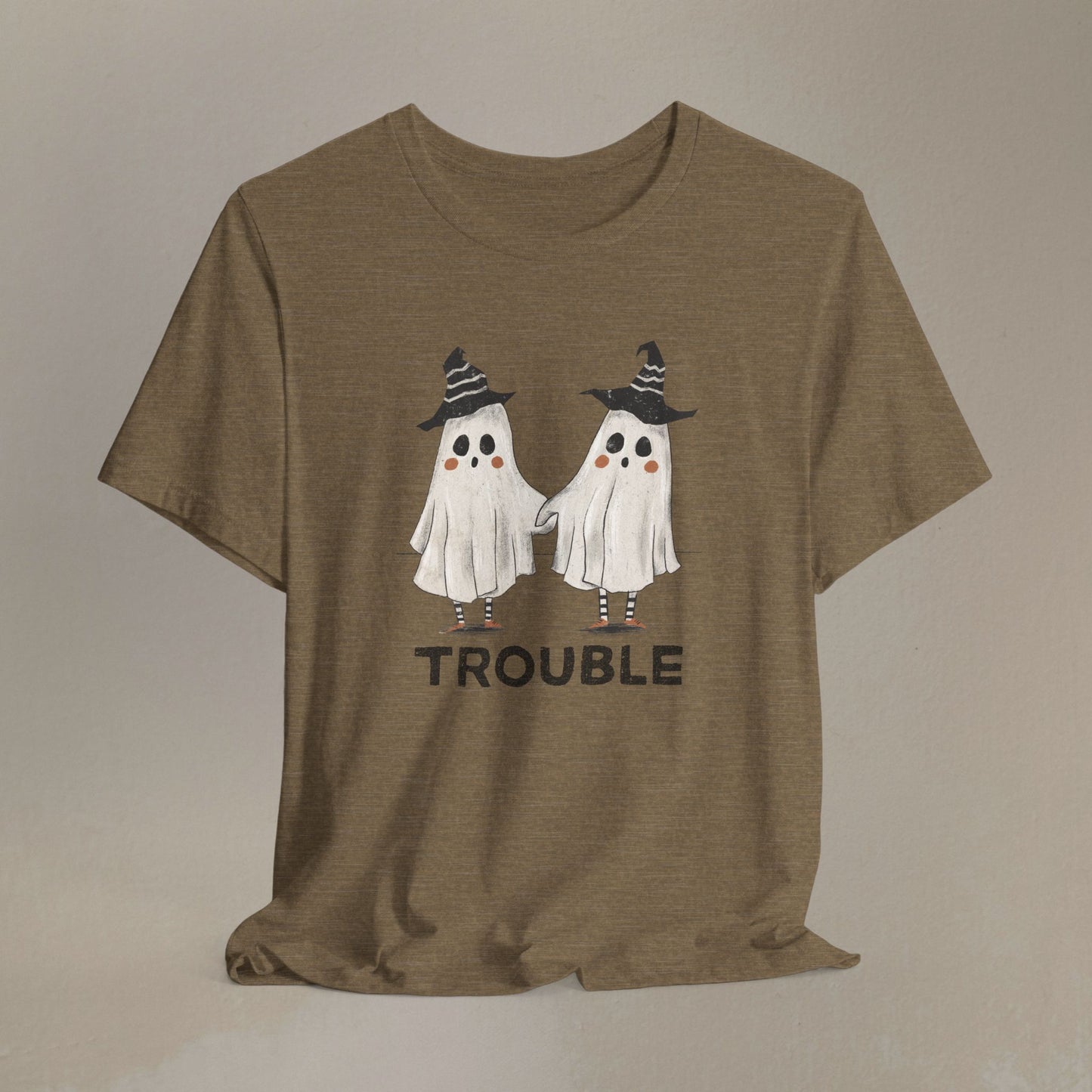 Copy of Halloween Trouble Ghost Tee — Cute Matching to Double Tee