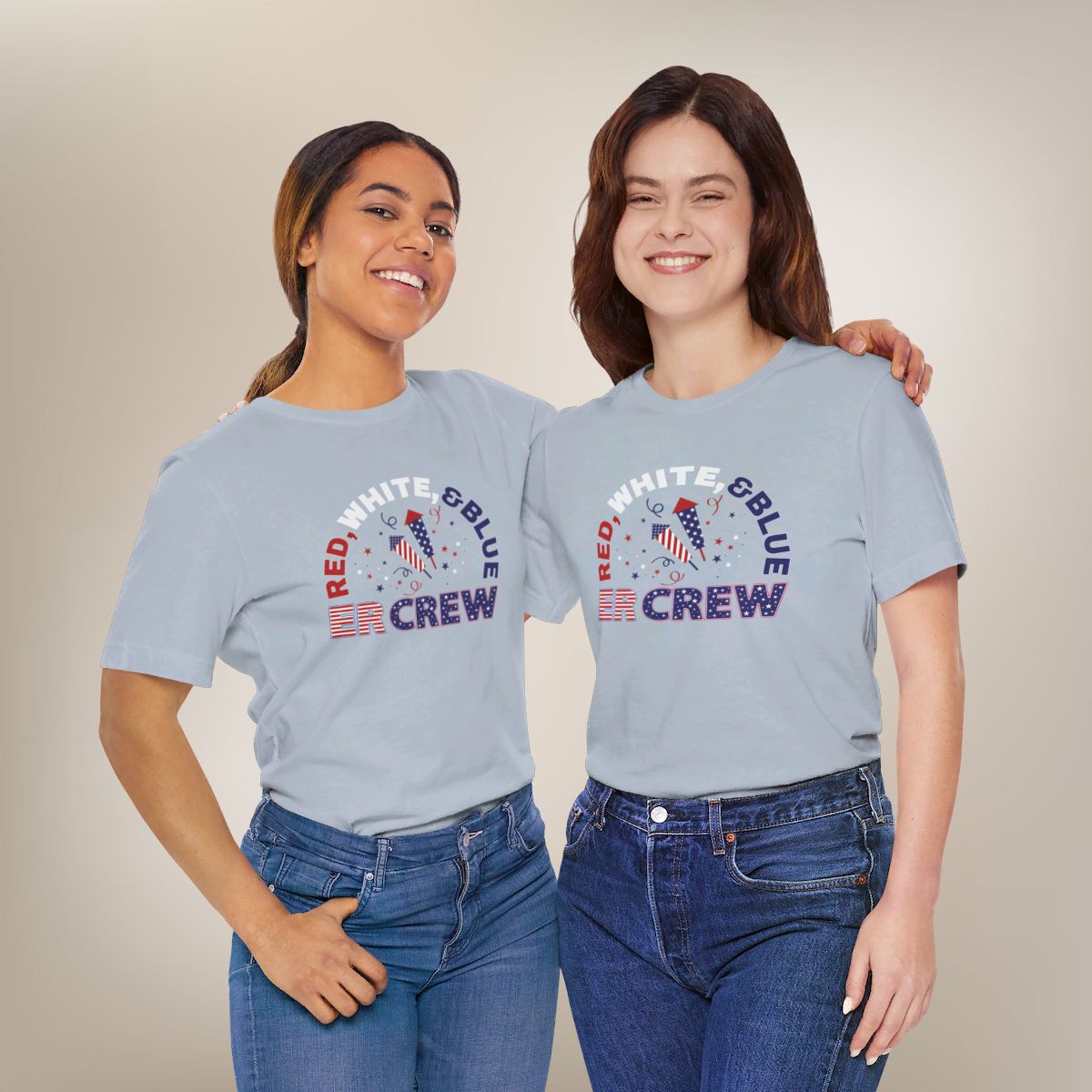 Red, White, and Blue ER Crew Fireworks T-Shirt