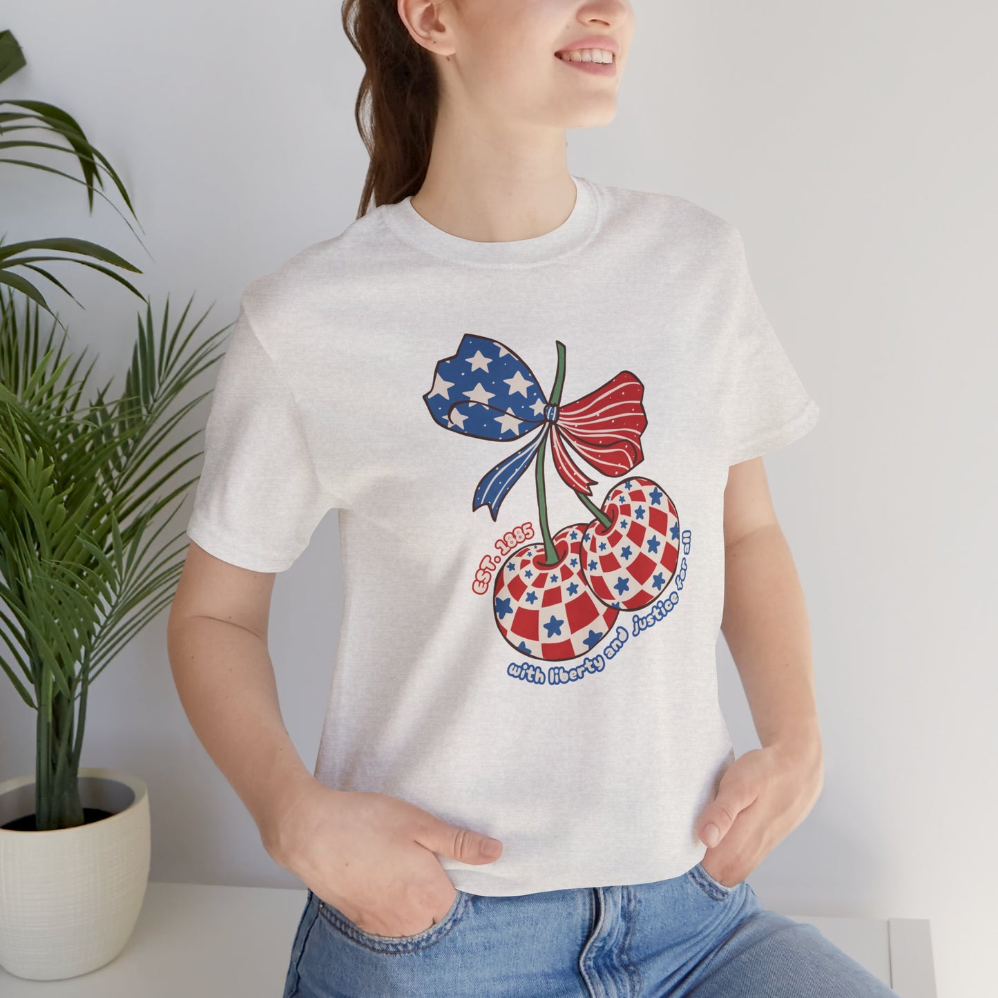 With Liberty and Justice For All T-Shirt — Retro Patriotic Tee