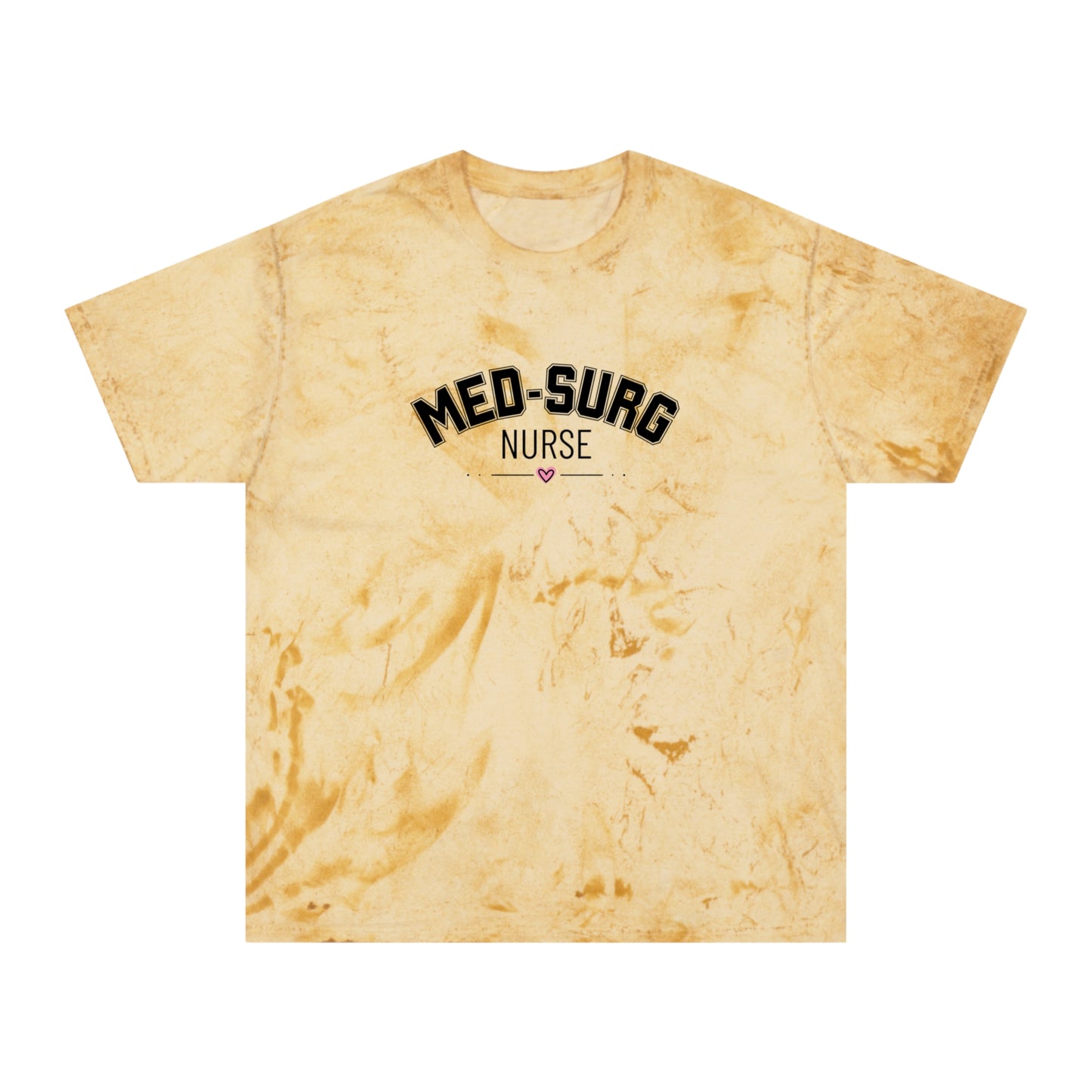 Med-Surg Nurse Tie-Dye T-Shirt — Marbled Comfort Tee for Nurses