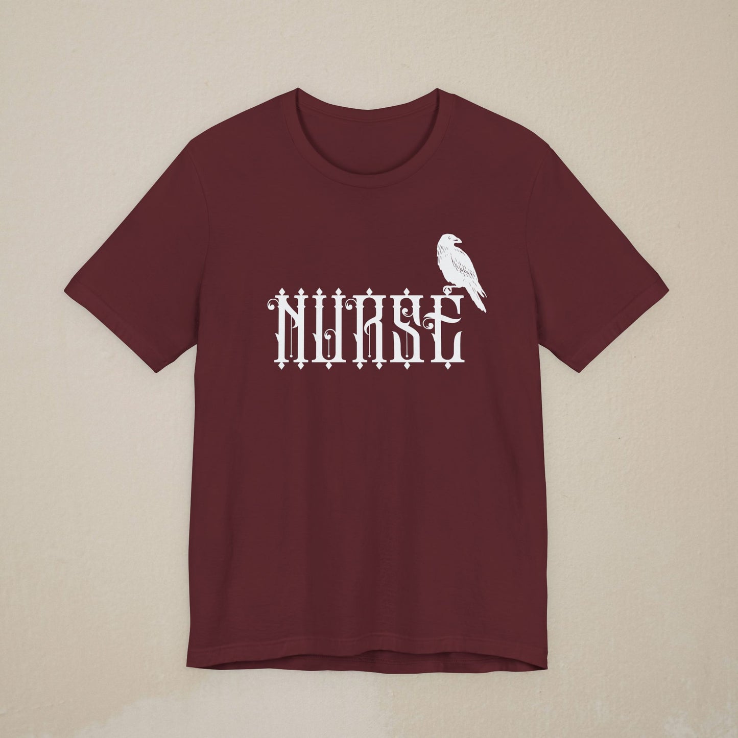 Nurse Gothic Tee — White Raven Nursing Shirt