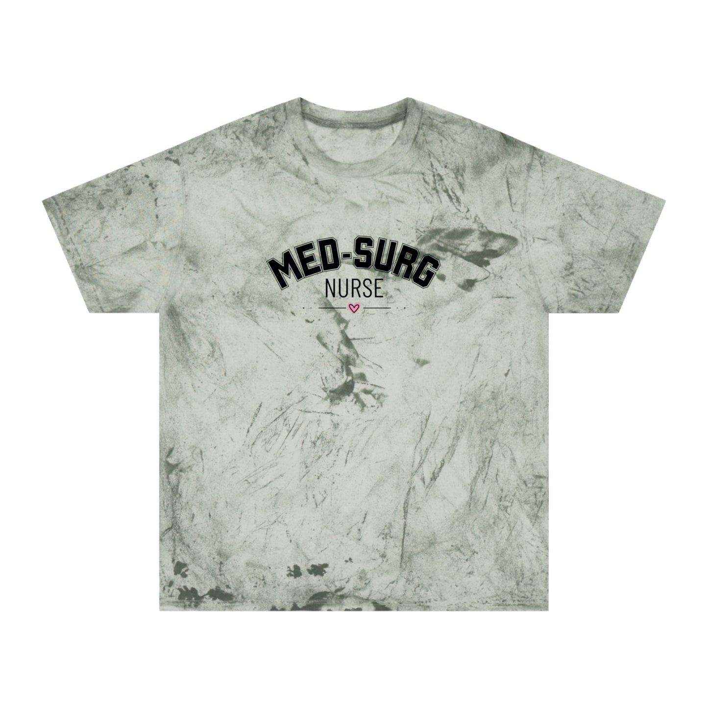 Med-Surg Nurse Tie-Dye T-Shirt — Marbled Comfort Tee for Nurses