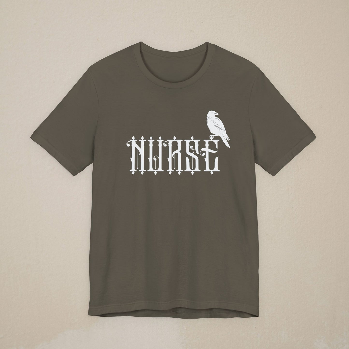 Nurse Gothic Tee — White Raven Nursing Shirt