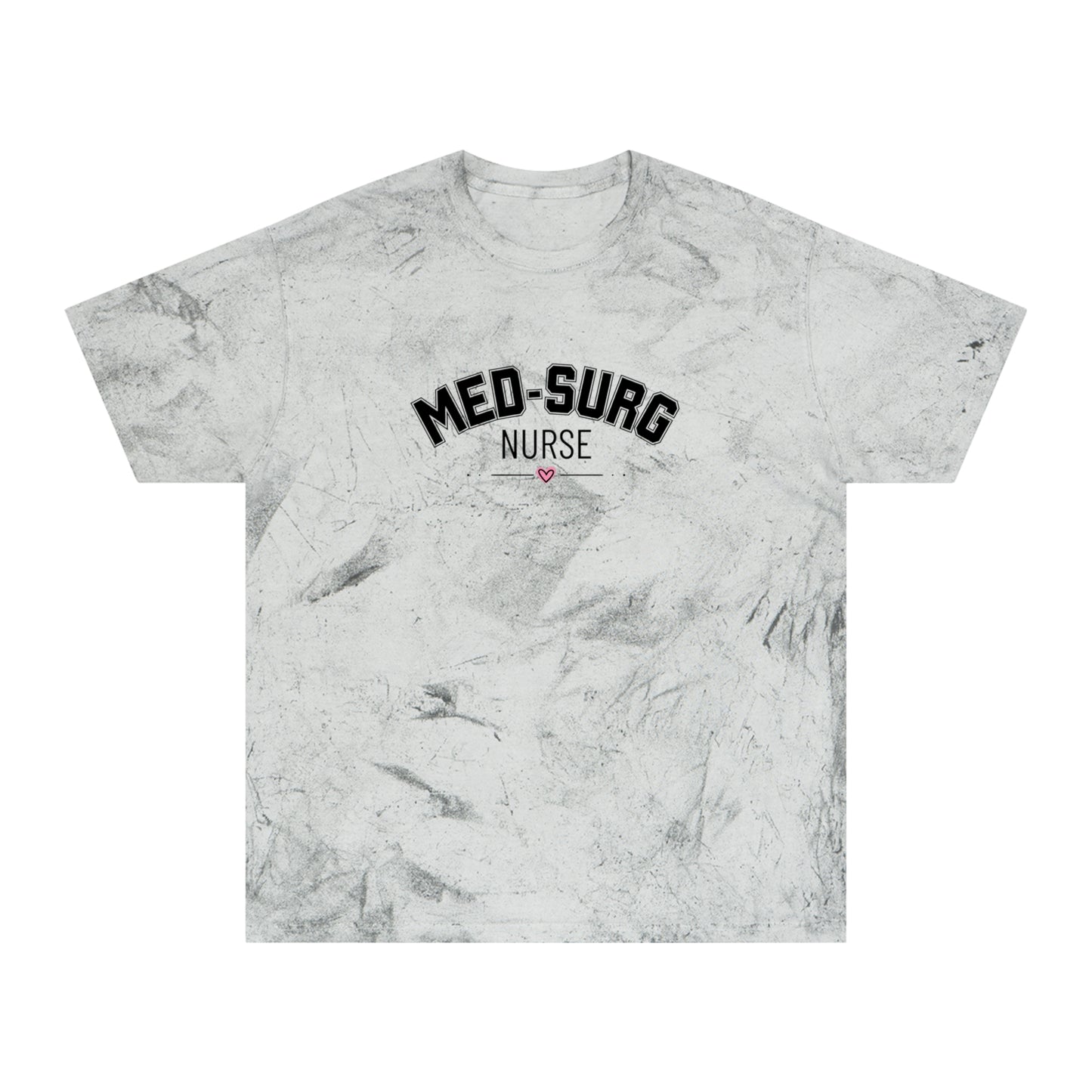 Med-Surg Nurse Tie-Dye T-Shirt — Marbled Comfort Tee for Nurses