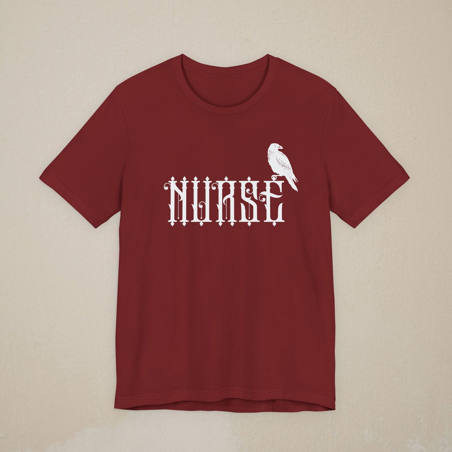 Nurse Gothic Tee — White Raven Nursing Shirt