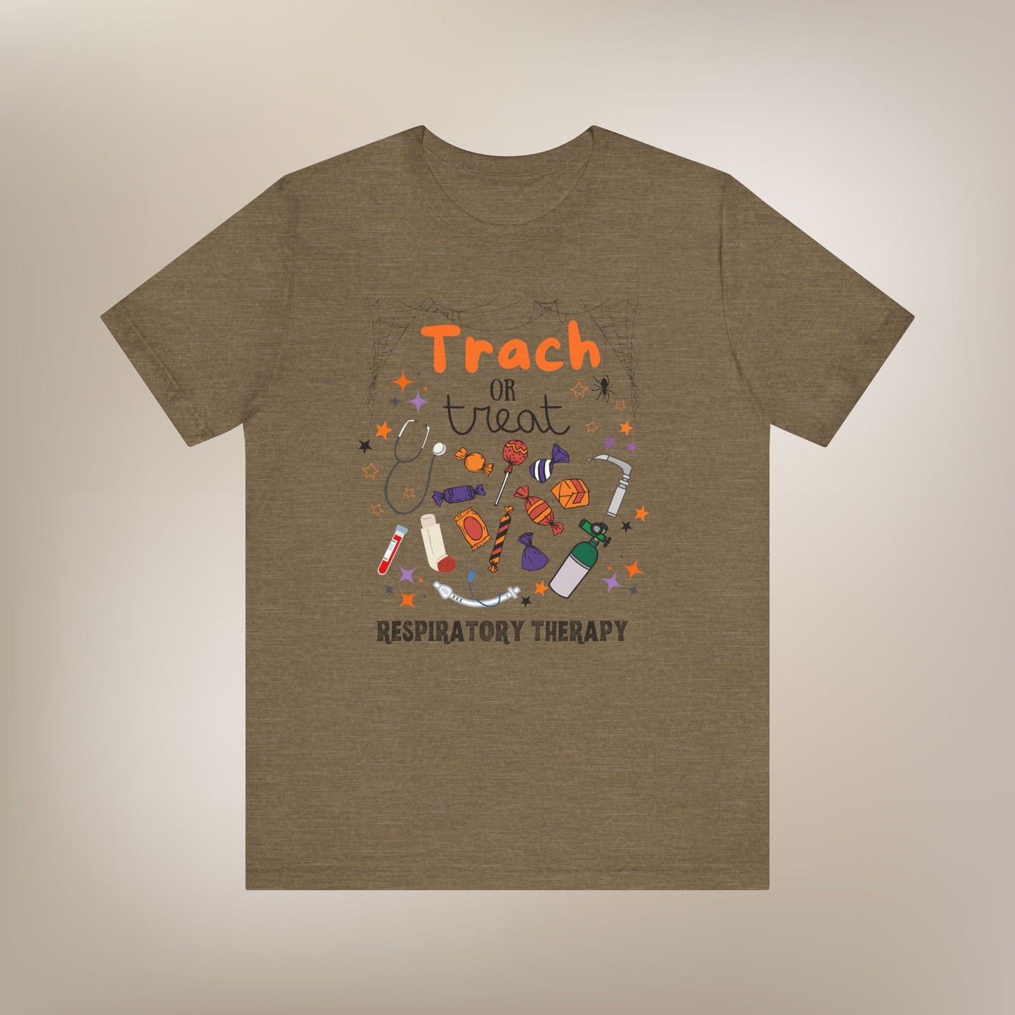 Trach or Treat Respiratory Therapist Halloween Shirt