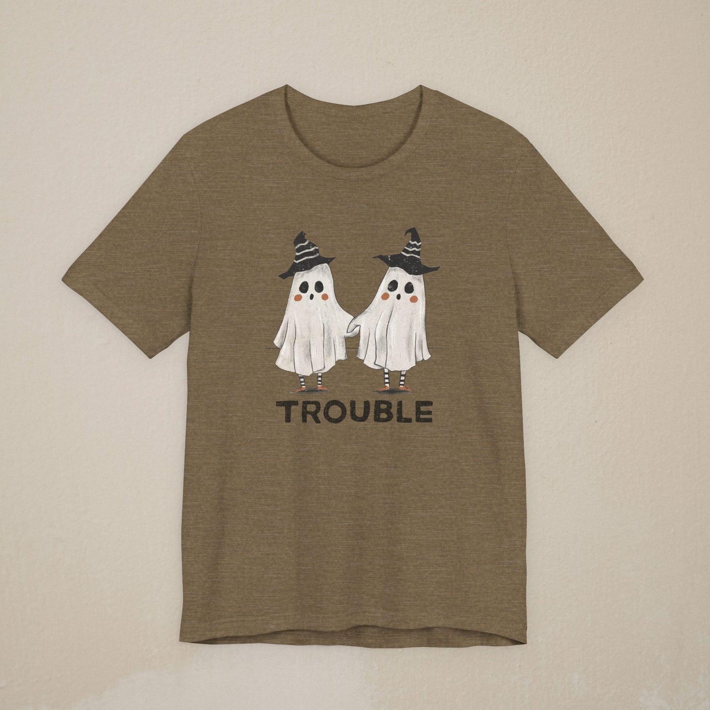 Copy of Halloween Trouble Ghost Tee — Cute Matching to Double Tee