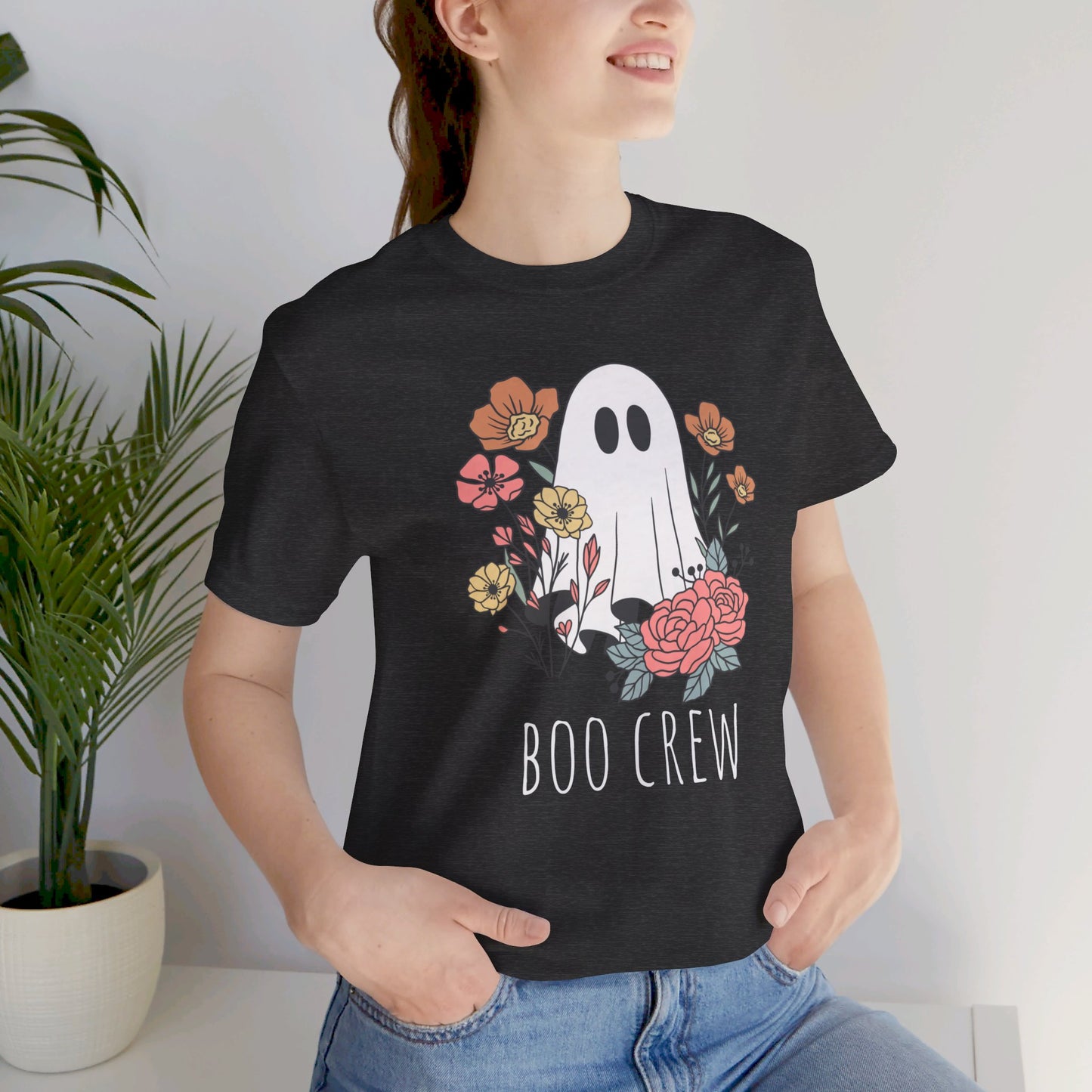 Halloween Cute Ghost Boo Crew Shirt