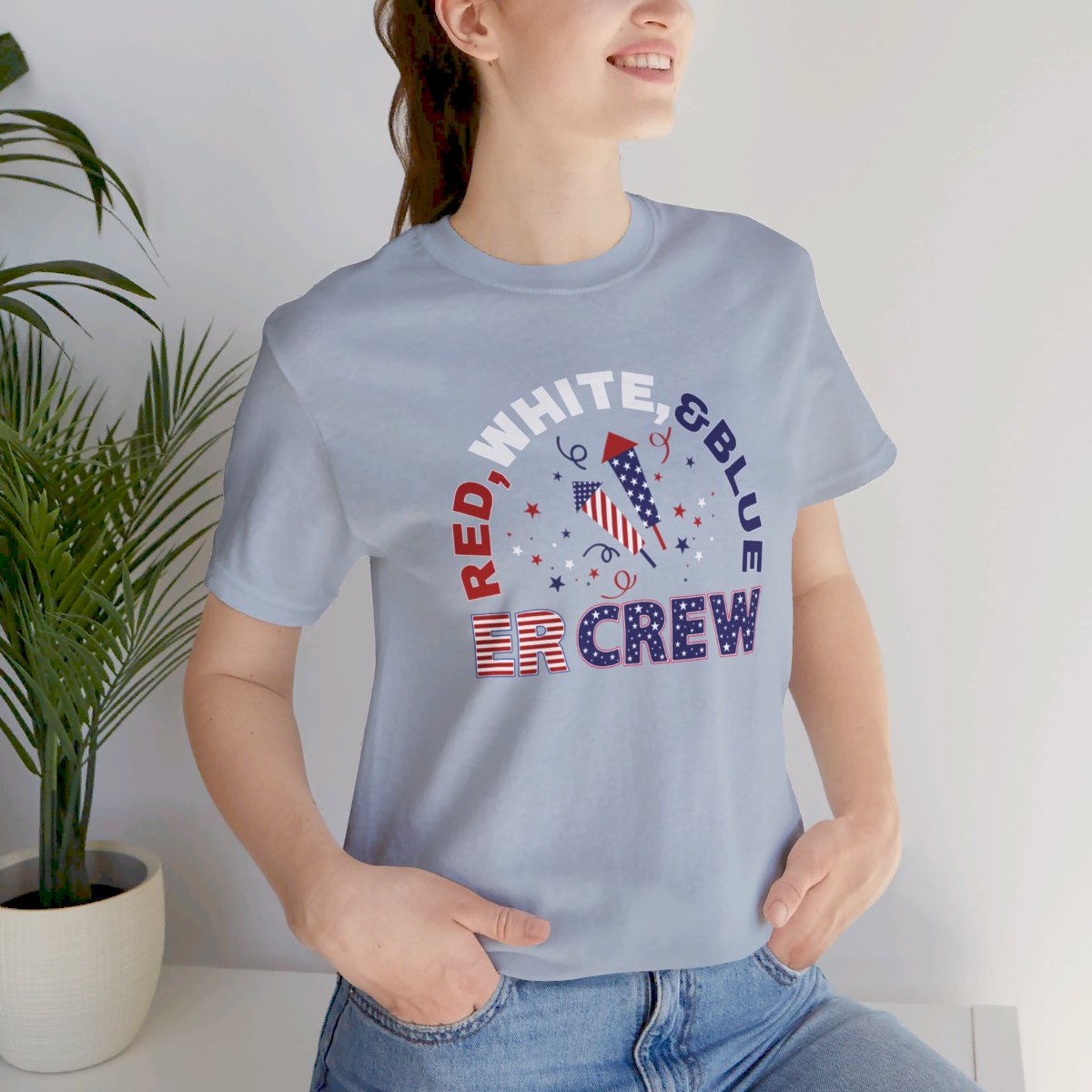 Red, White, and Blue ER Crew Fireworks T-Shirt